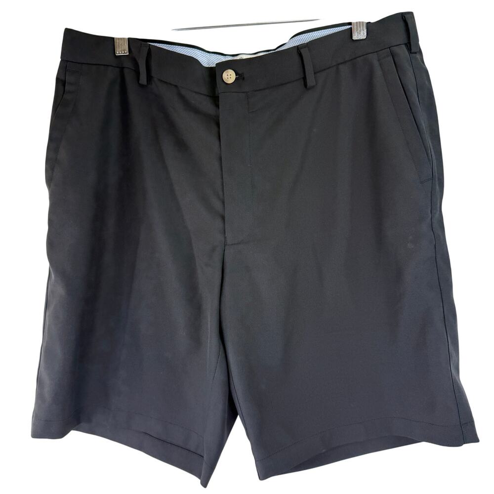 Peter Millar Black Front Flat Golf Men's Shorts Size 36